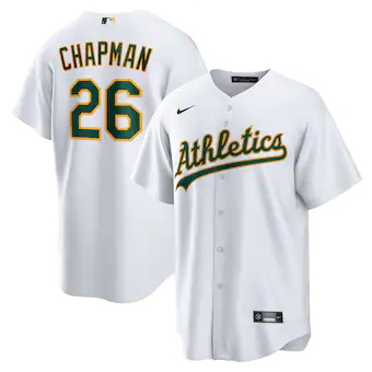 mens nike matt chapman white oakland athletics home replica